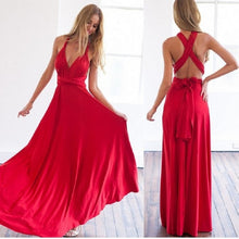 Charger l'image dans la galerie, Sexy Women Multiway Wrap Convertible Boho Maxi Club Red Dress Bandage Long Dress Party Bridesmaids Infinity Robe Longue Femme